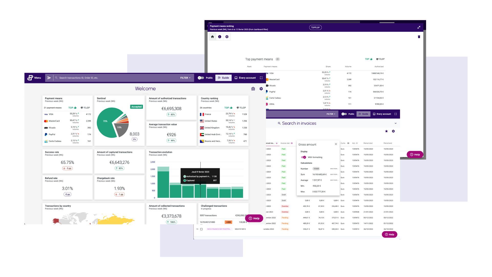 Ecrans Console HiPay EN