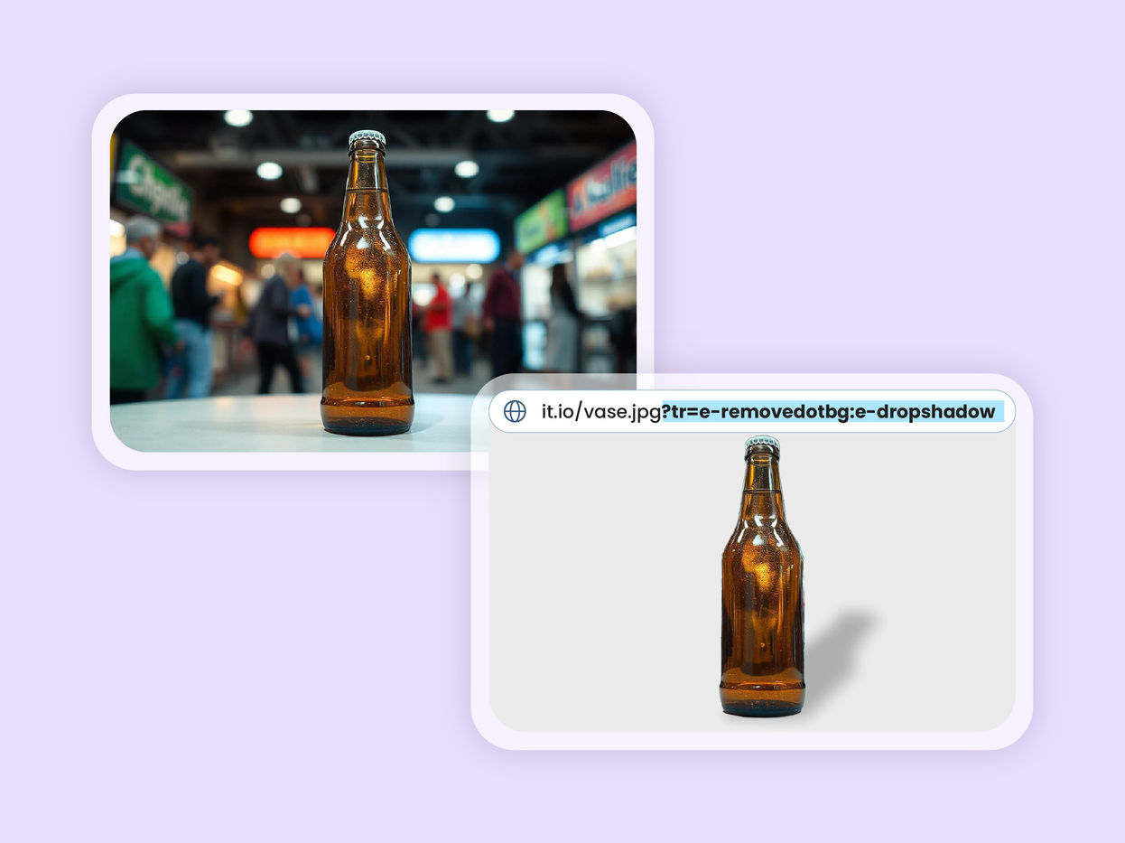 Product images with background removed and shadows