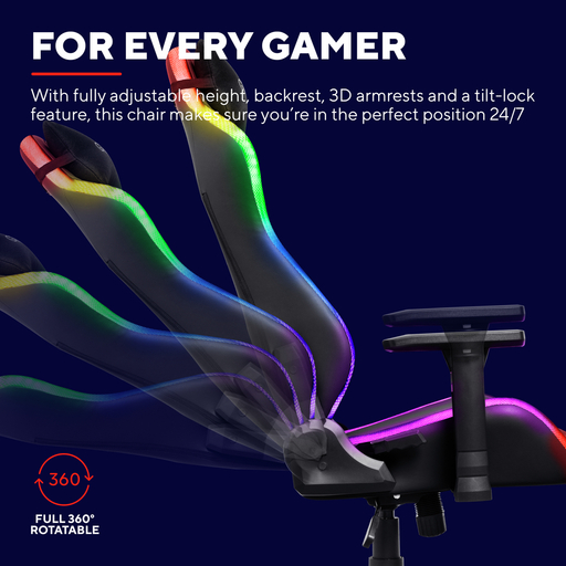 GXT719 RUYA RGB GAMING CHAIR BLACK UK