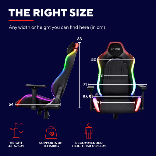 GXT719 RUYA RGB GAMING CHAIR BLACK UK
