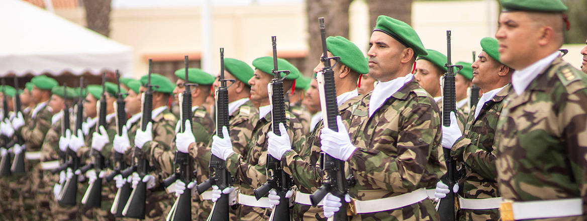 Stabilising role: members of the Moroccan Royal Armed Forces at a ceremony in May 2024