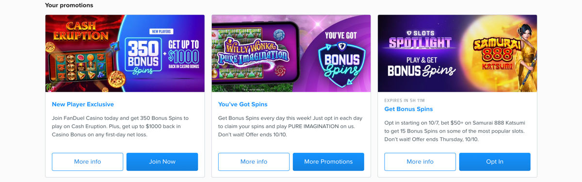 FanDuel Casino Promotions