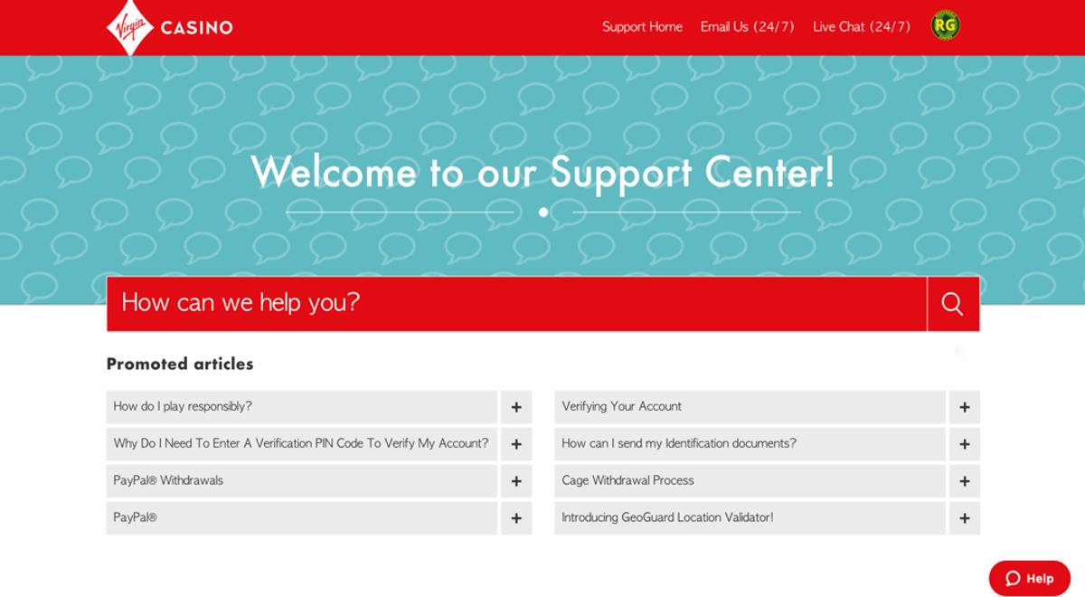 Virgin Casino Customer Support