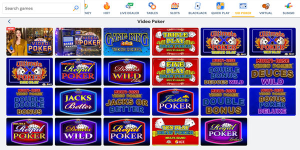 BetRivers Video Poker