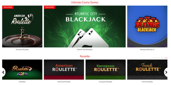 Virgin Casino Table Games