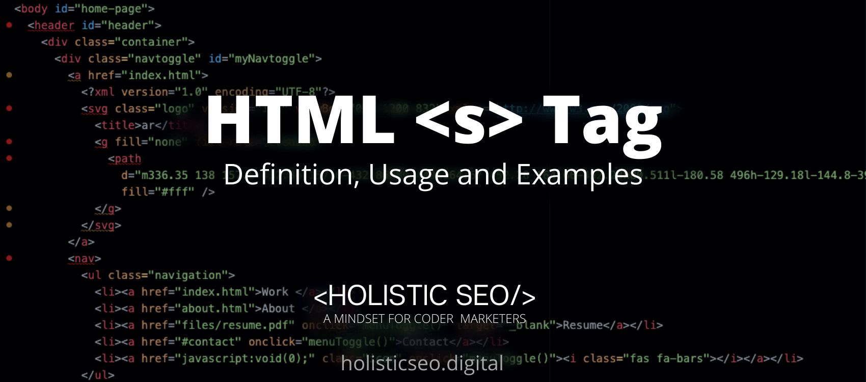 S HTML Tag